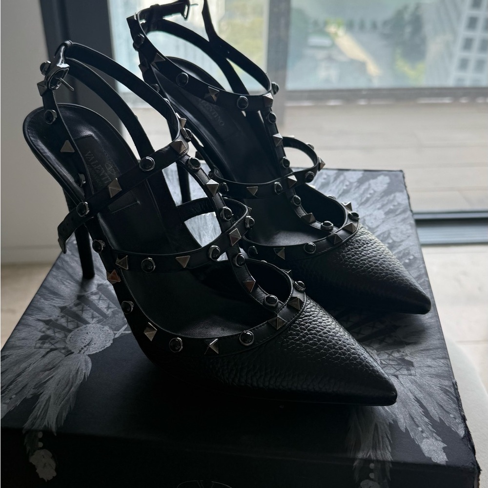 Valentino Black Studded Heels